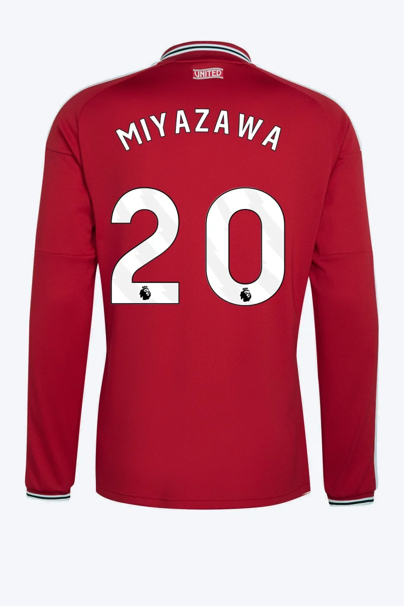 Miyazawa 20 Voetbalshirt - Manchester United 26/27 Thuis Lange Mouw