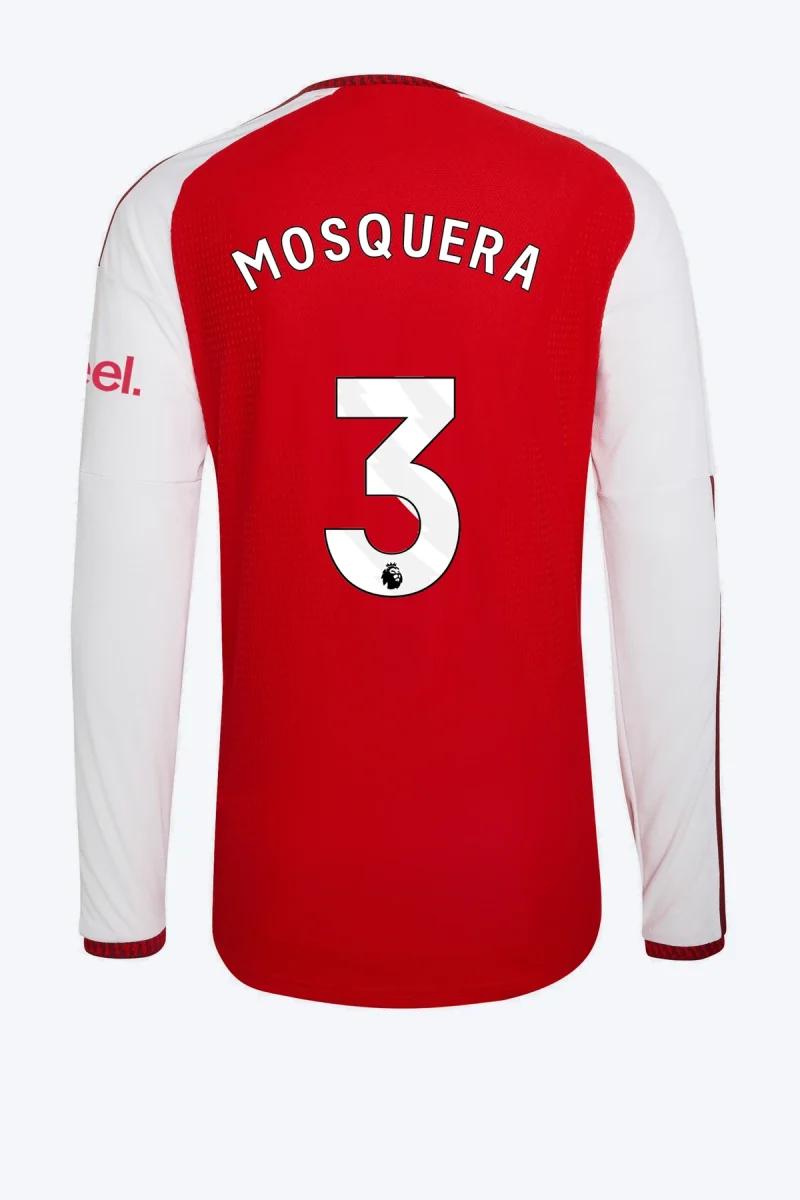 Mosquera 3 Voetbalshirt - Arsenal FC 26/27 Thuis Authentic Lange Mouw