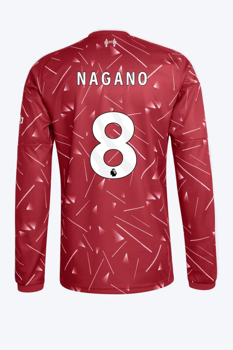 Nagano 8 Voetbalshirt - Liverpool FC 26/27 Thuis Lange Mouw