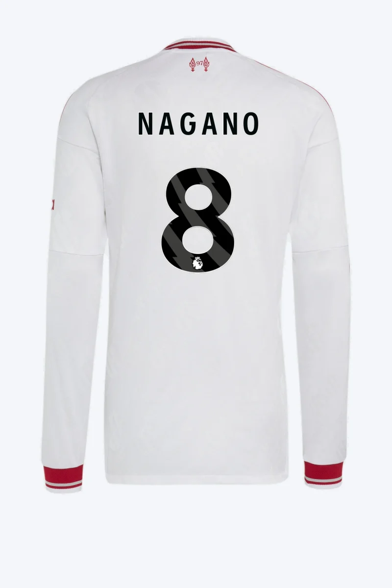 Nagano 8 Voetbalshirt - Liverpool FC 26/27 Uit Authentic Longsleeve