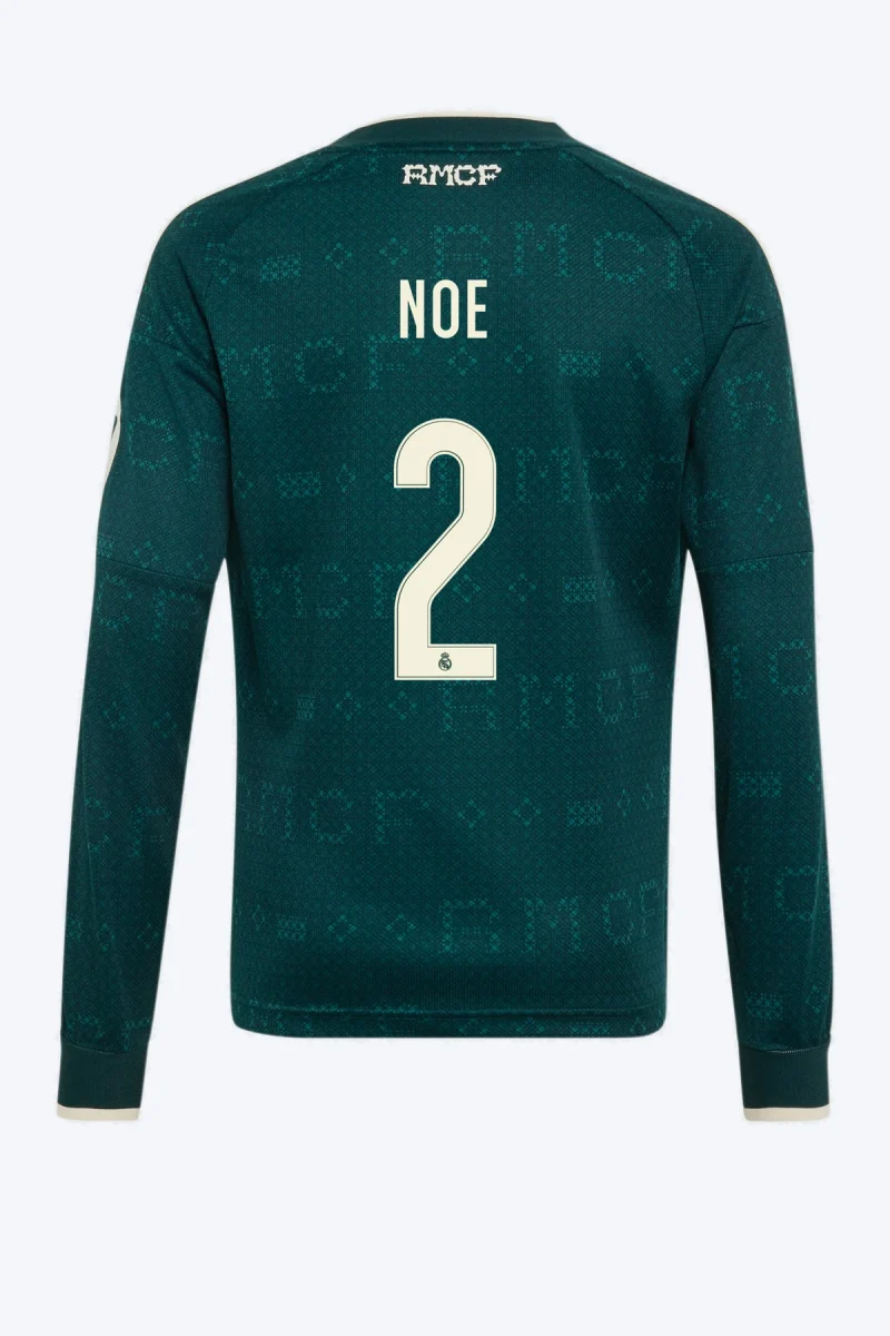 Noe 2 Voetbalshirt - Real Madrid 26/27 Uit Lange Mouw Kids