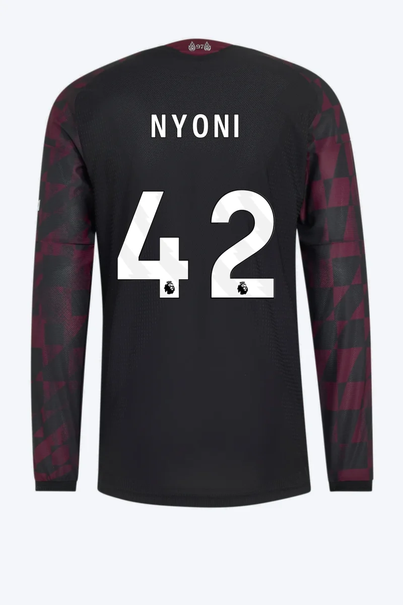 Nyoni 42 Voetbalshirt - Liverpool FC 26/27 Derde Authentic Longsleeve