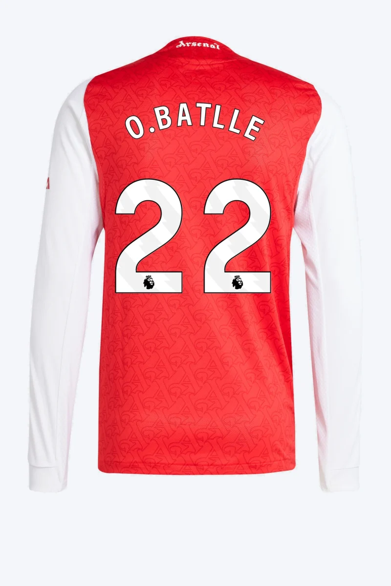O. Batlle 22 Voetbalshirt - Arsenal 25/26 Lange Mouw Thuis Authentic