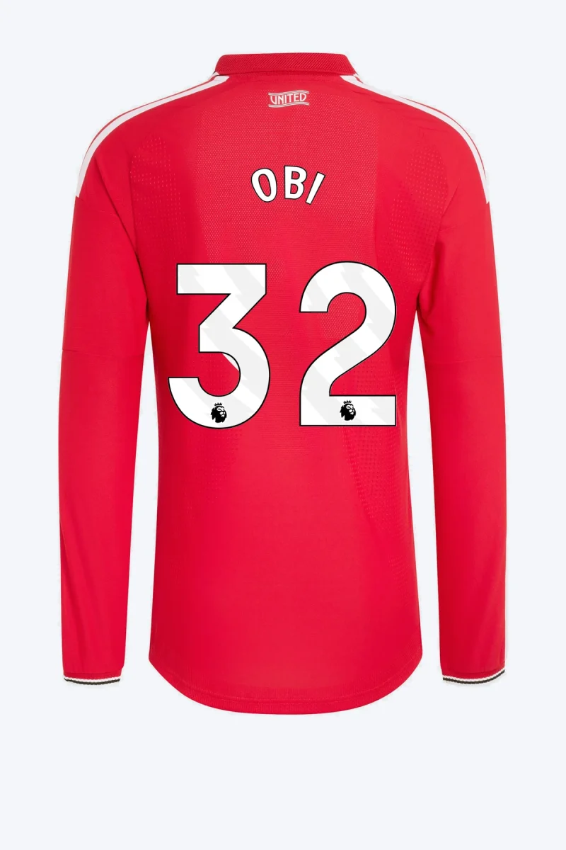 Obi 32 Voetbalshirt - Manchester United 26/27 Thuis Authentic Lange Mouw