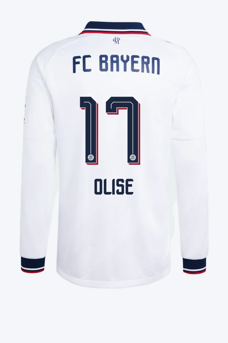 Olise 17 Voetbalshirt - FC Bayern 26/27 Uit Authentic Longsleeve