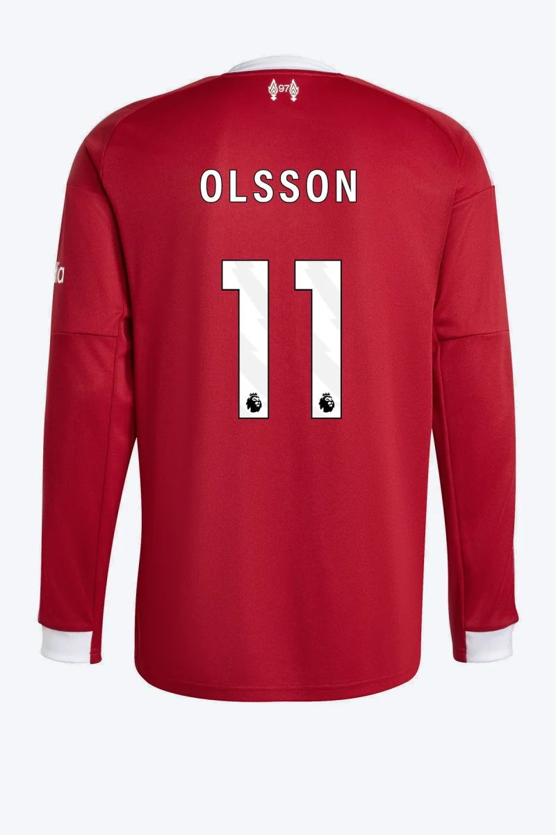 Olsson 11 Voetbalshirt - Liverpool FC 25/26 Lange Mouw Thuis