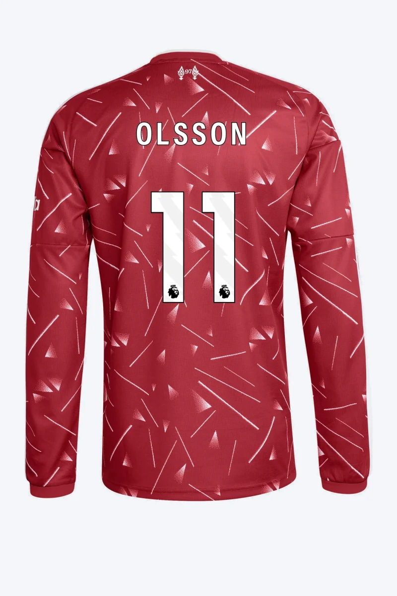 Olsson 11 Voetbalshirt - Liverpool FC 26/27 Thuis Lange Mouw