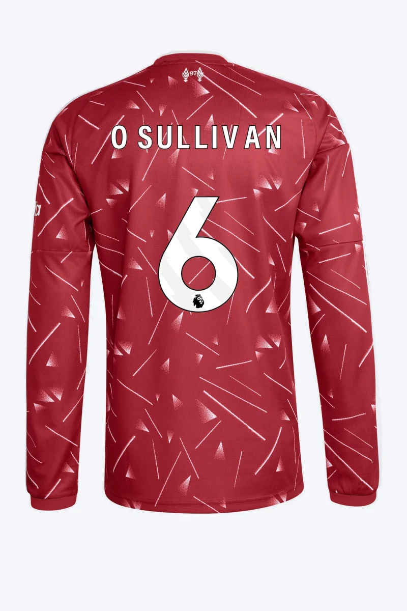 O'sullivan 6 Voetbalshirt - Liverpool FC 26/27 Thuis Lange Mouw