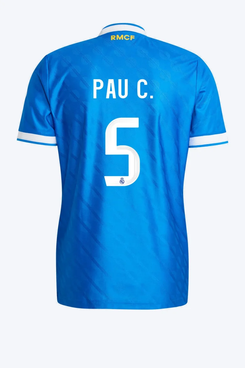 Pau C. 5 Voetbalshirt - Real Madrid 25/26 Derde Authentic