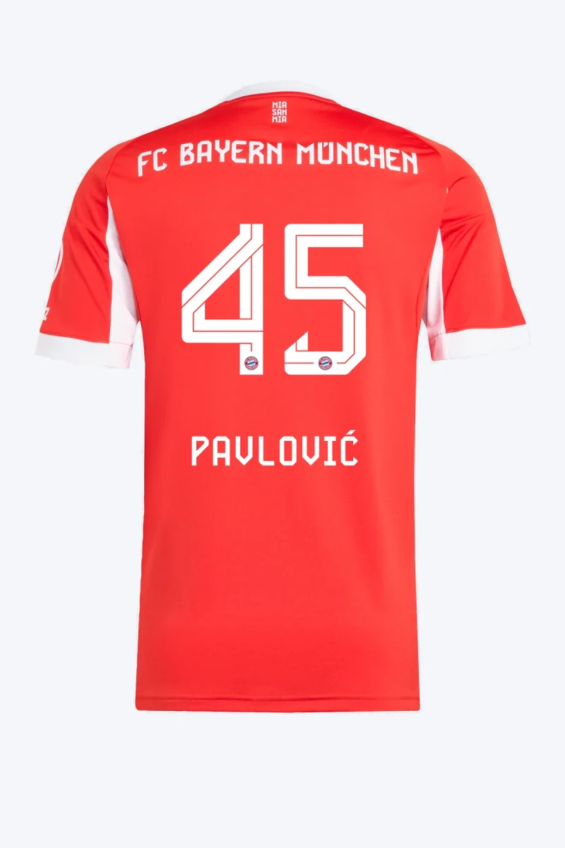 Pavlović 45 Voetbalshirt - FC Bayern 25/26 Thuis