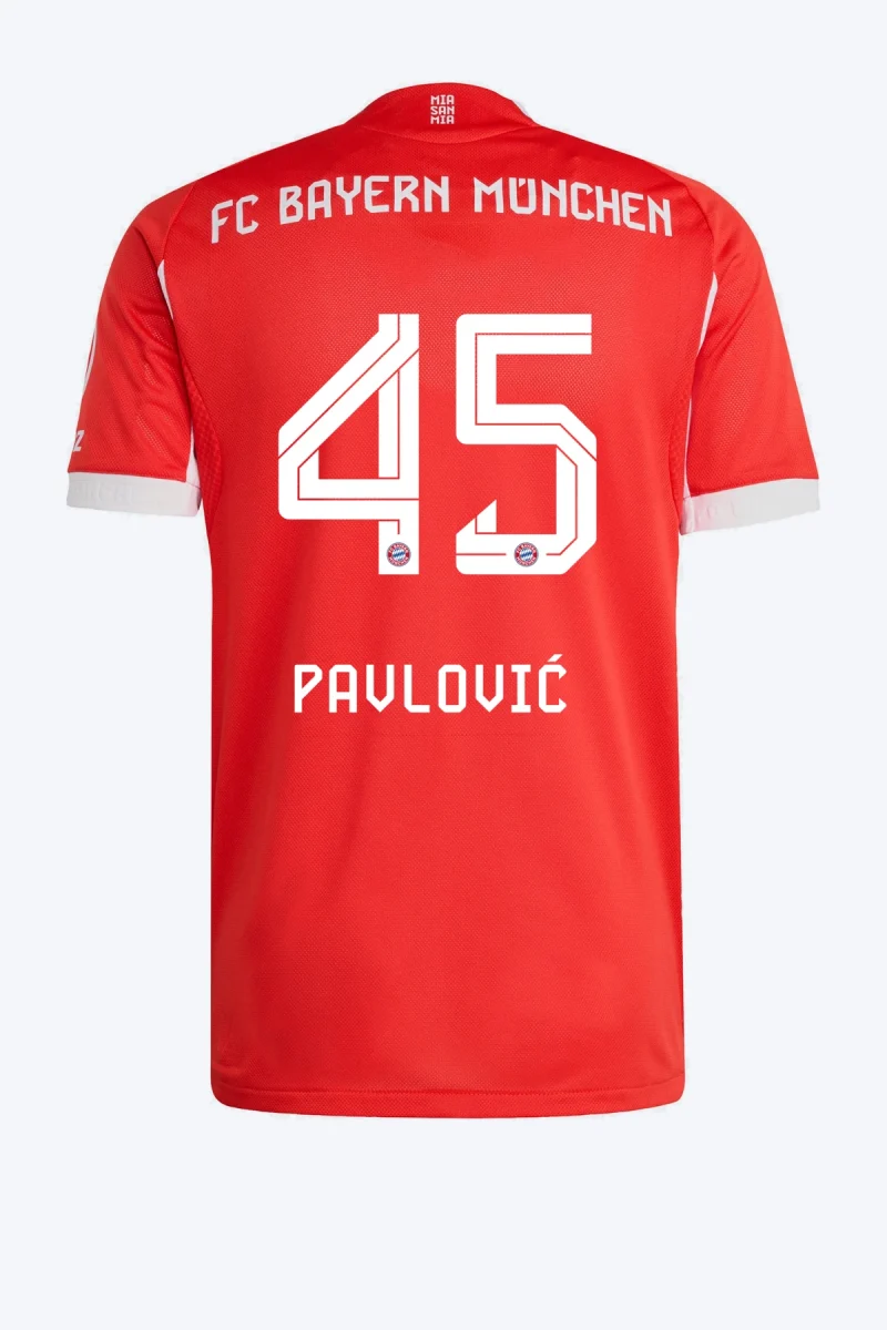 Pavlović 45 Voetbalshirt - FC Bayern 25/26 Thuis Authentic