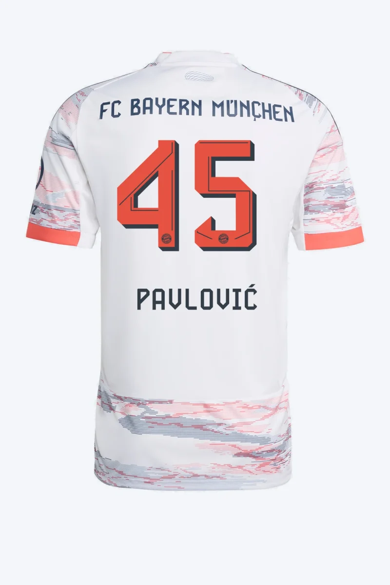 Pavlović 45 Voetbalshirt - FC Bayern 25/26 Uit