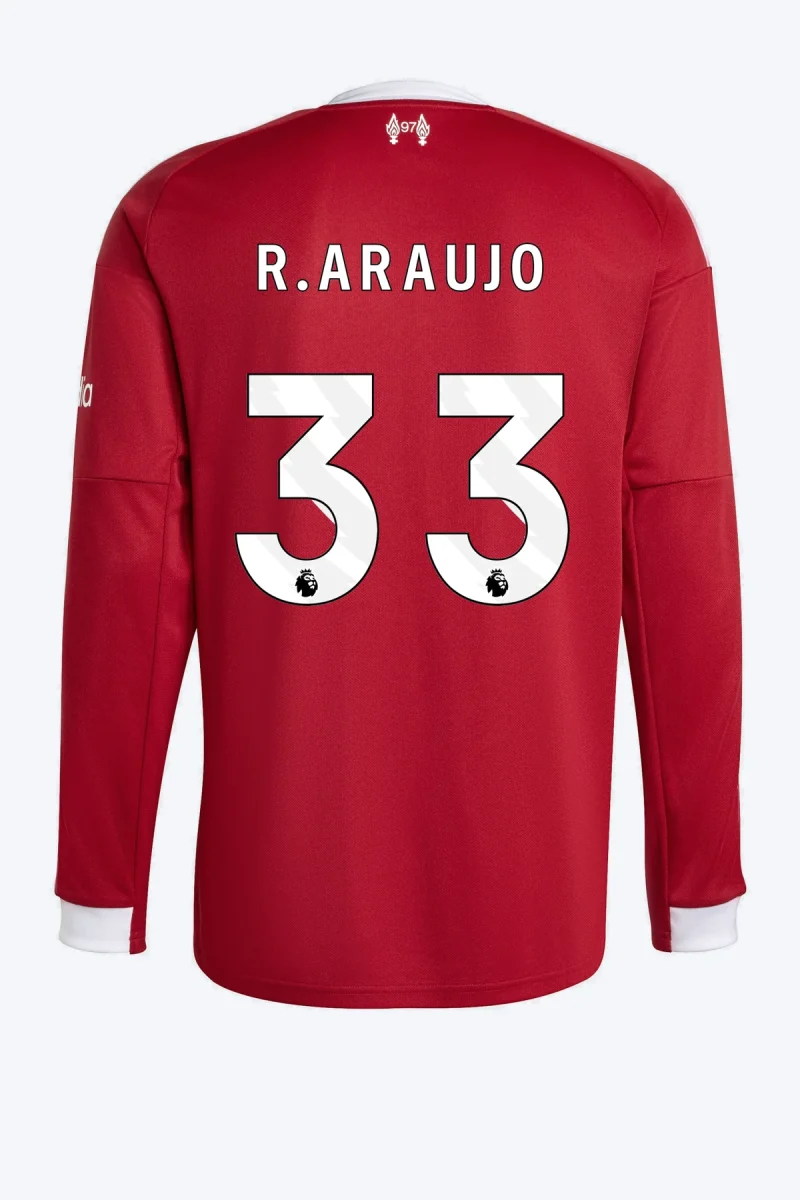 R. Araujo 33 Voetbalshirt - Liverpool FC 25/26 Lange Mouw Thuis