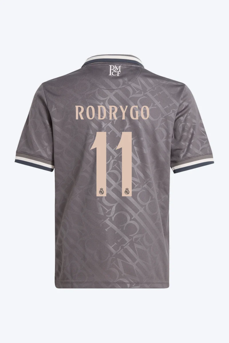 Rodrygo 11 Voetbalshirt - Real Madrid 24/25 Derde Kids