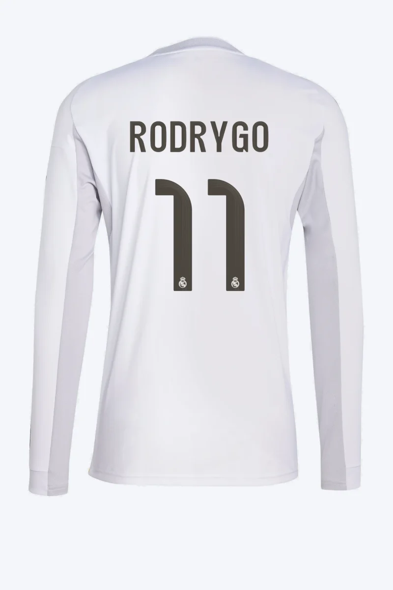 Rodrygo 11 Voetbalshirt - Real Madrid 25/26 Lange Mouw Thuis
