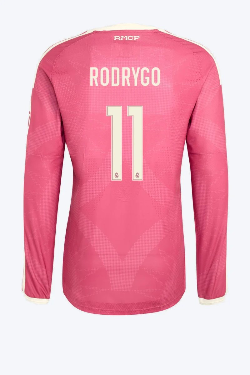 Rodrygo 11 Voetbalshirt - Real Madrid 26/27 Derde Authentic Lange Mouw