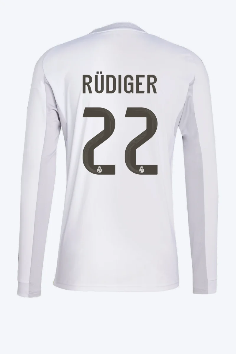 Rüdiger 22 Voetbalshirt - Real Madrid 25/26 Lange Mouw Thuis
