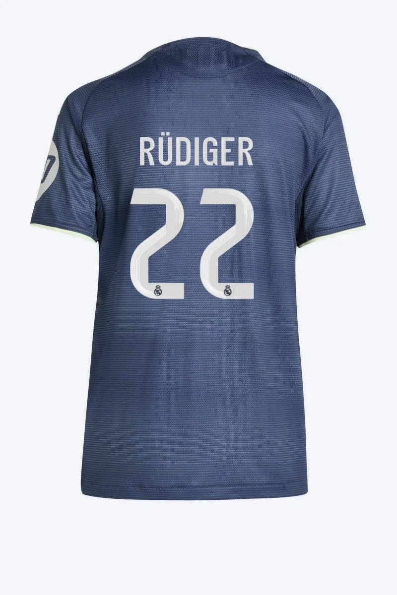 Rüdiger 22 Voetbalshirt - Real Madrid 25/26 Uit Authentic
