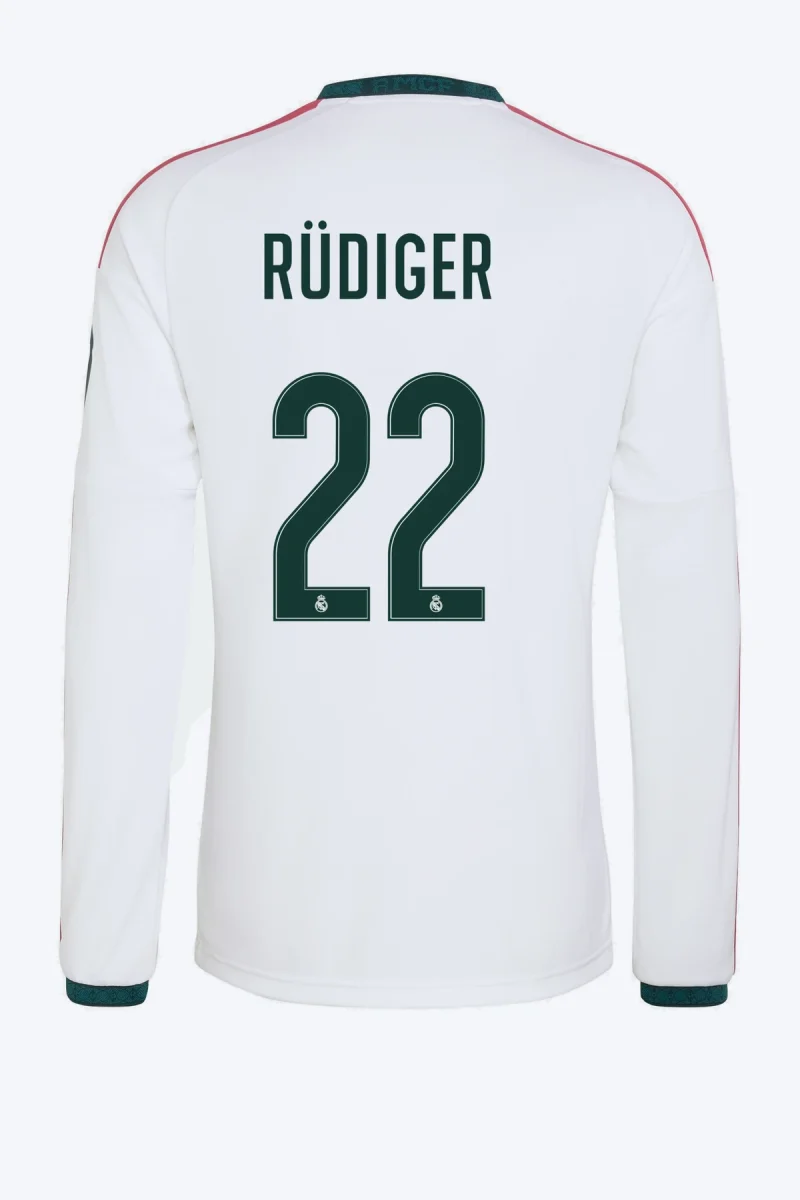 Rüdiger 22 Voetbalshirt - Real Madrid 26/27 Thuis Lange Mouw