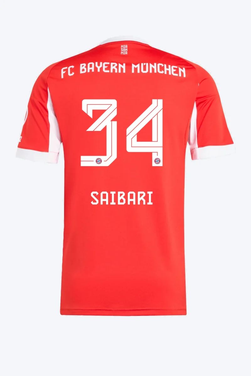 Saibari 34 Voetbalshirt - FC Bayern 25/26 Thuis