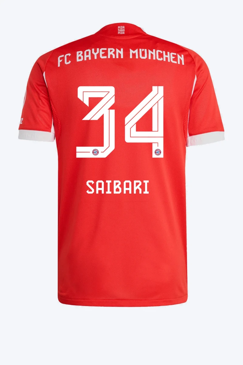 Saibari 34 Voetbalshirt - FC Bayern 25/26 Thuis Authentic