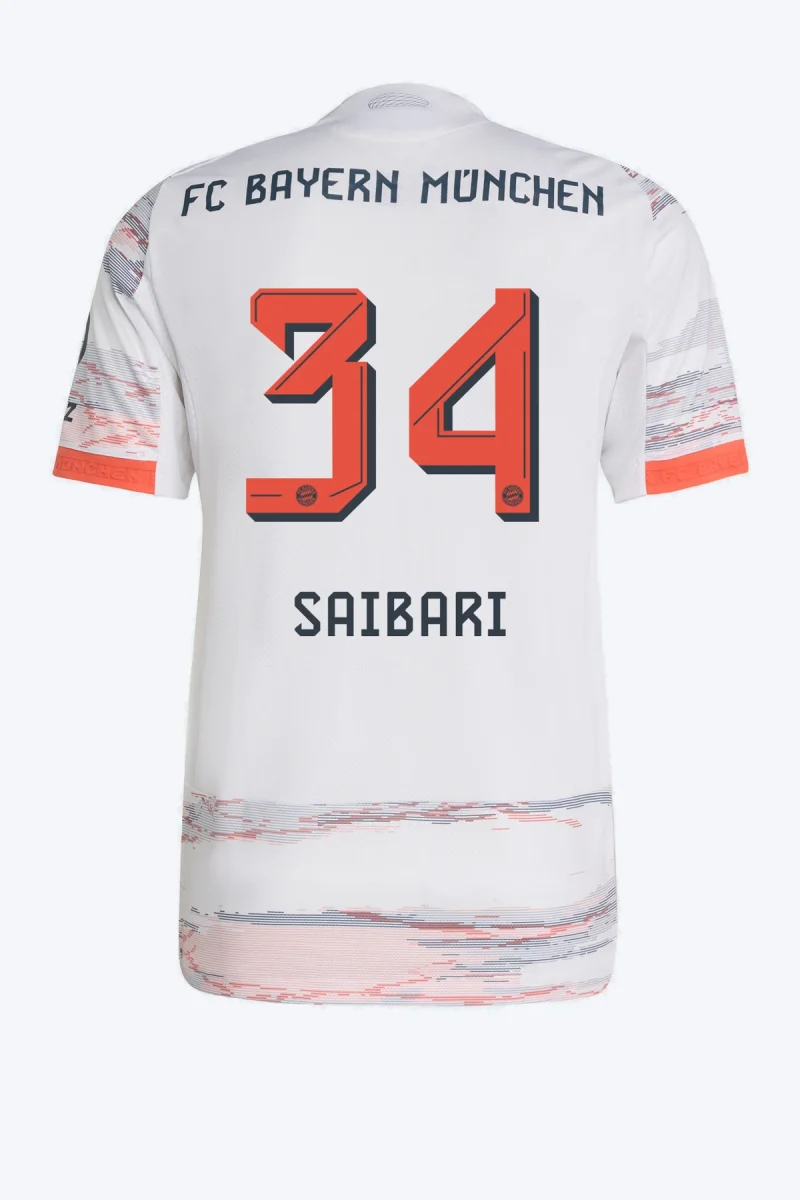 Saibari 34 Voetbalshirt - FC Bayern 25/26 Uit Authentic