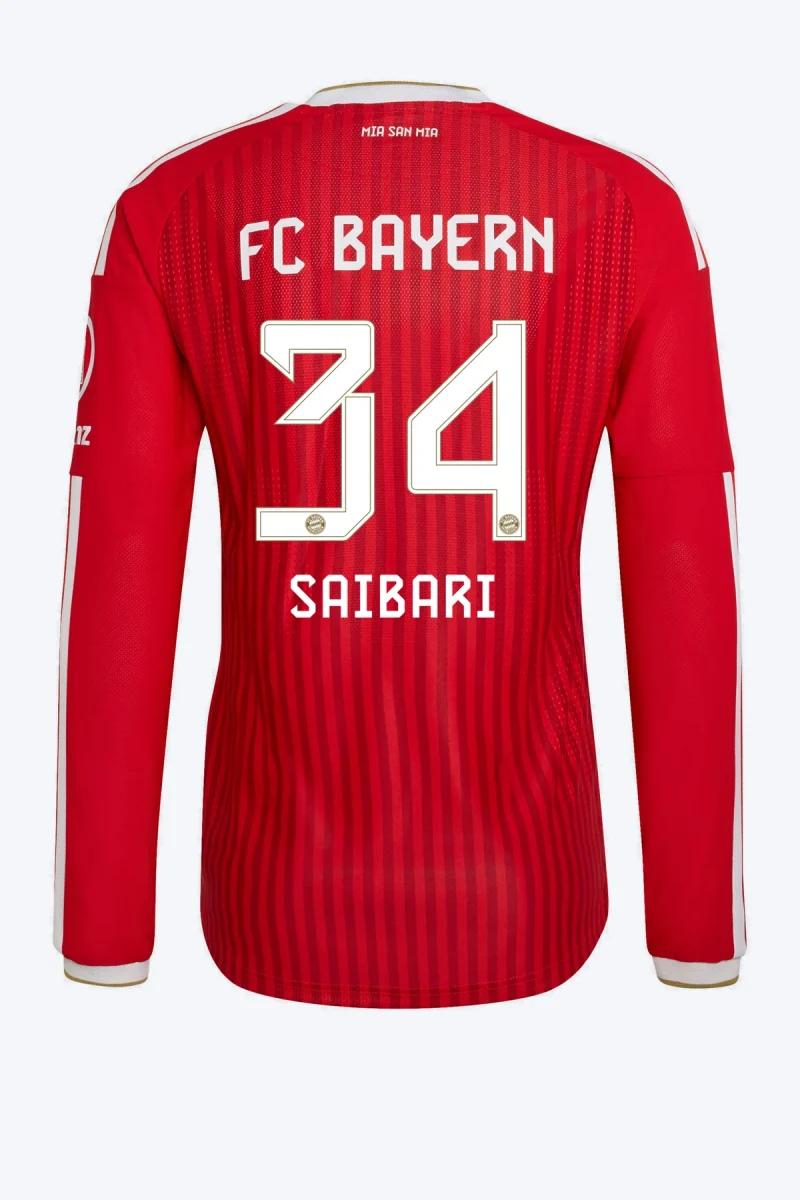 Saibari 34 Voetbalshirt - FC Bayern 26/27 Thuis Authentic Lange Mouw