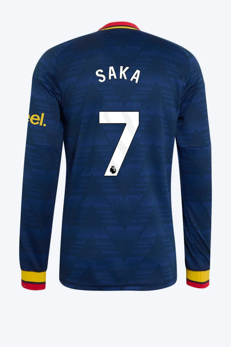 Saka 7 Voetbalshirt - Arsenal FC 26/27 Uit Longsleeve