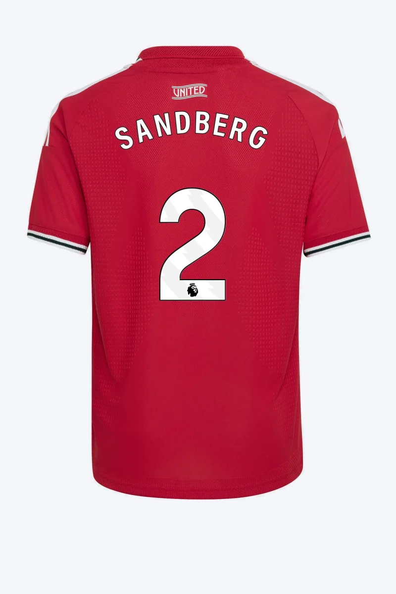 Sandberg 2 Voetbalshirt - Manchester United 26/27 Thuis Authentic Kids