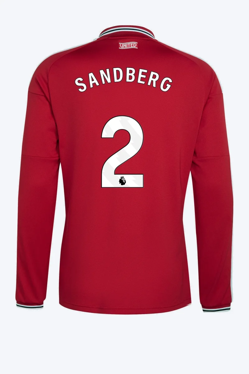 Sandberg 2 Voetbalshirt - Manchester United 26/27 Thuis Lange Mouw