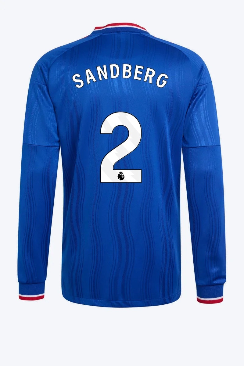 Sandberg 2 Voetbalshirt - Manchester United 26/27 Uit Authentic Longsleeve