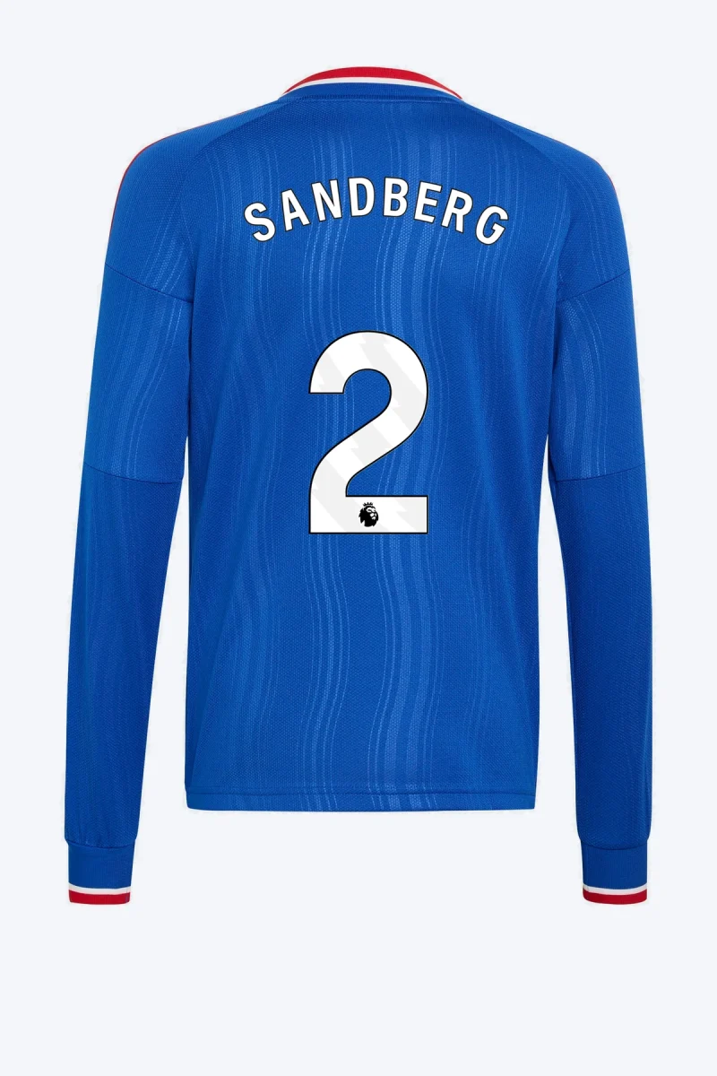 Sandberg 2 Voetbalshirt - Manchester United 26/27 Uit Kids Longsleeve