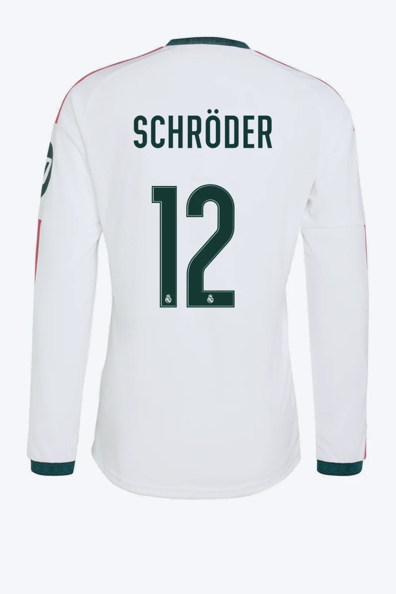 Schröder 12 Voetbalshirt - Real Madrid 26/27 Thuis Authentic Lange Mouw
