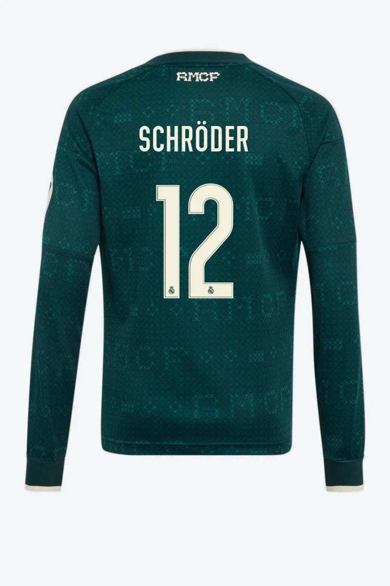 Schröder 12 Voetbalshirt - Real Madrid 26/27 Uit Lange Mouw Kids