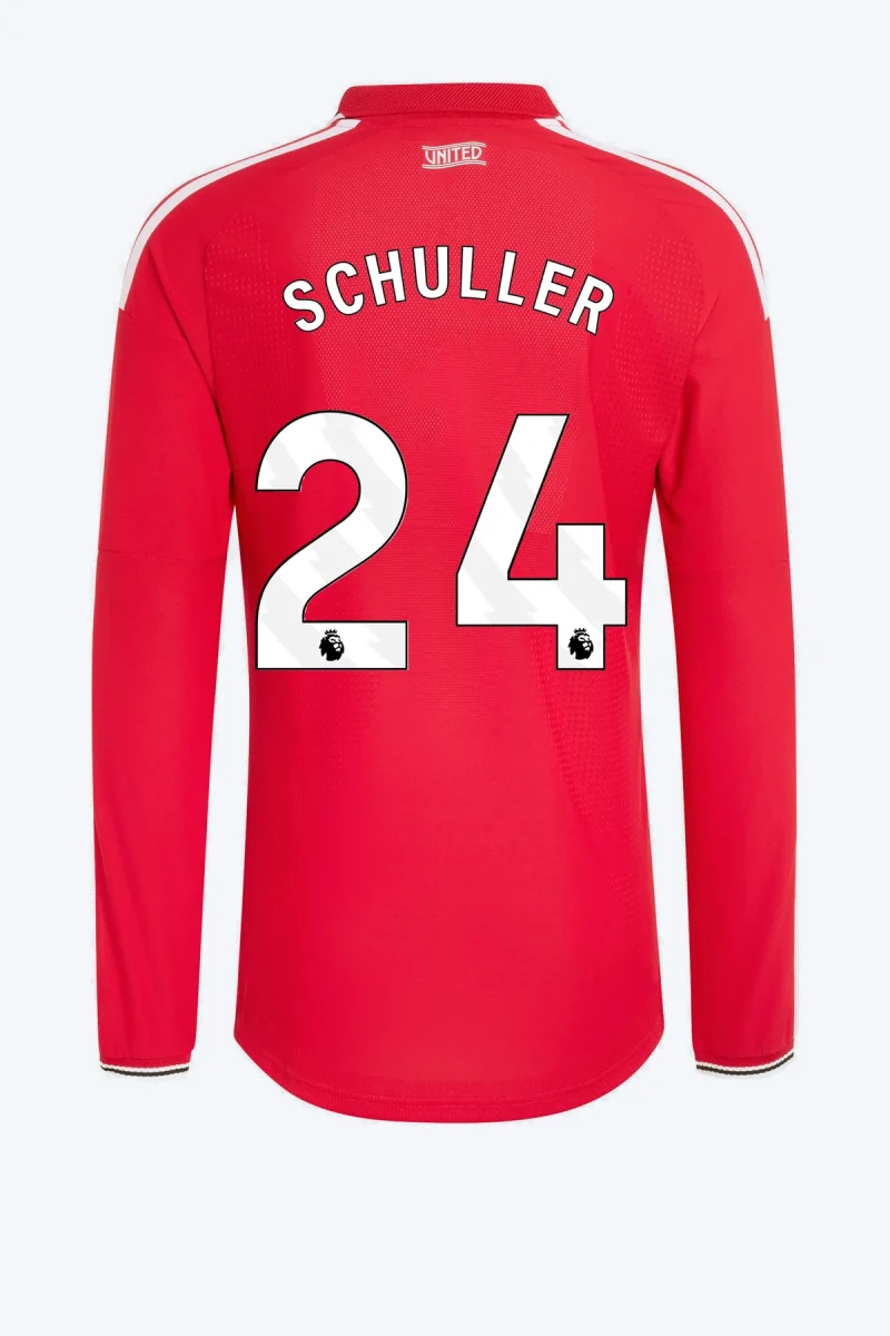 Schuller 24 Voetbalshirt - Manchester United 26/27 Thuis Authentic Lange Mouw