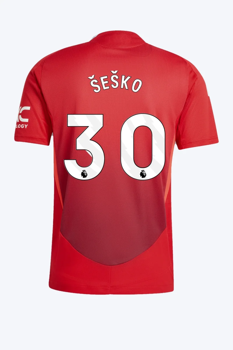Šeško 30 Voetbalshirt - Manchester United 24/25 Thuis Authentic