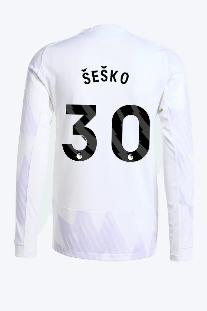 Šeško 30 Voetbalshirt - Manchester United 25/26 Lange Mouw Uit Authentic