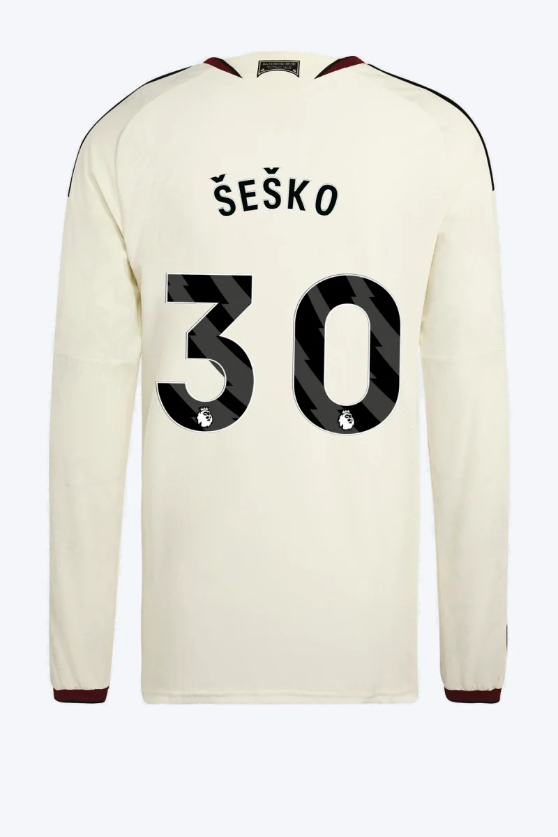 Šeško 30 Voetbalshirt - Manchester United 26/27 Derde Authentic Longsleeve