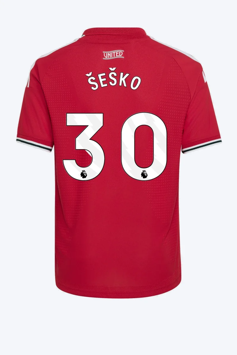 Šeško 30 Voetbalshirt - Manchester United 26/27 Thuis Authentic Kids
