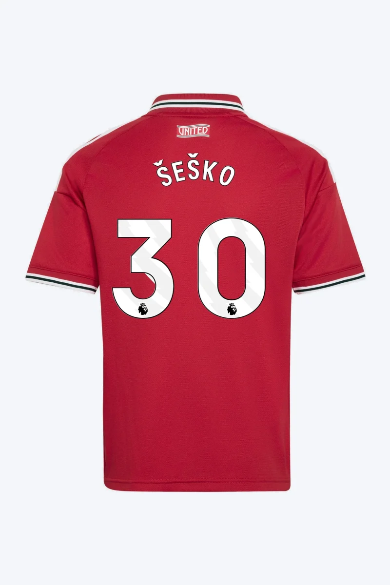 Šeško 30 Voetbalshirt - Manchester United 26/27 Thuis Kids