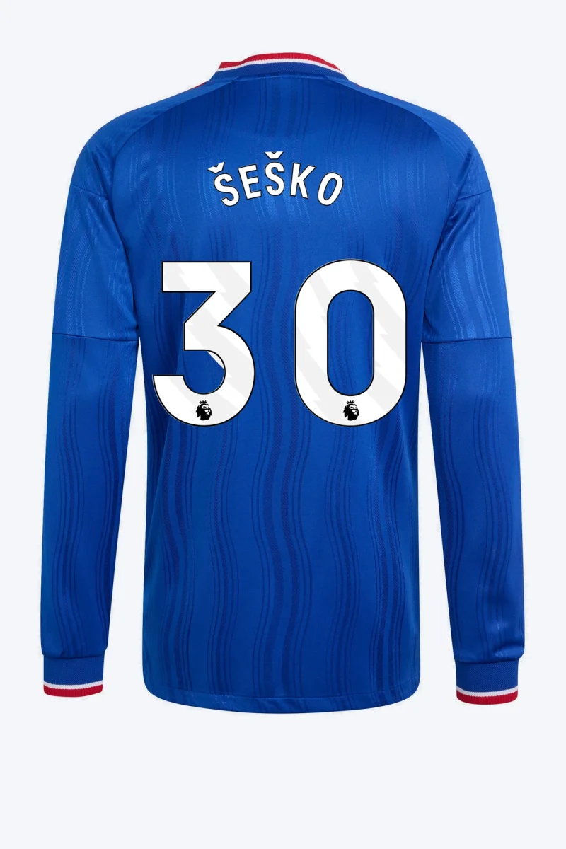 Šeško 30 Voetbalshirt - Manchester United 26/27 Uit Authentic Longsleeve