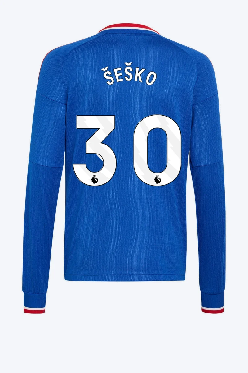 Šeško 30 Voetbalshirt - Manchester United 26/27 Uit Kids Longsleeve