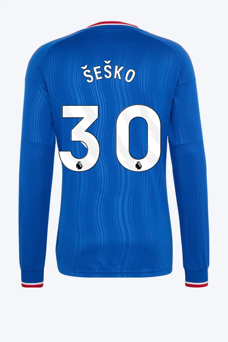 Šeško 30 Voetbalshirt - Manchester United 26/27 Uit Longsleeve