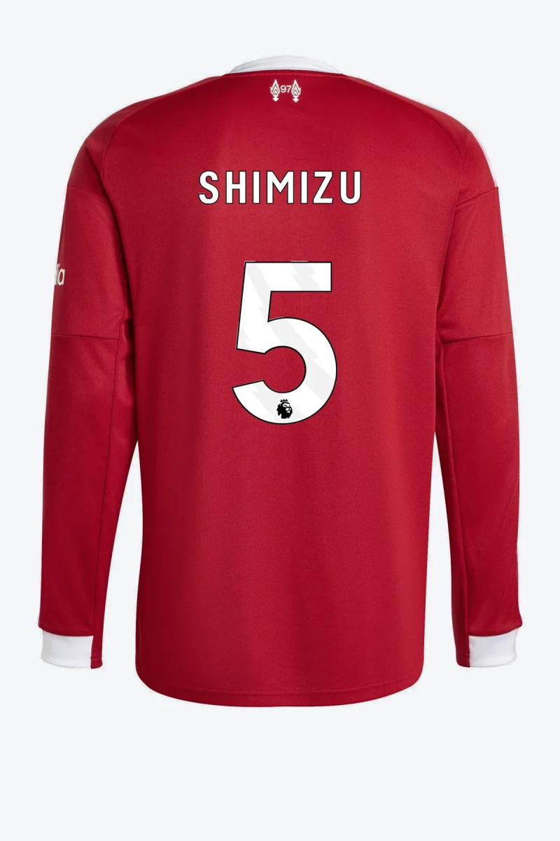 Shimizu 5 Voetbalshirt - Liverpool FC 25/26 Lange Mouw Thuis