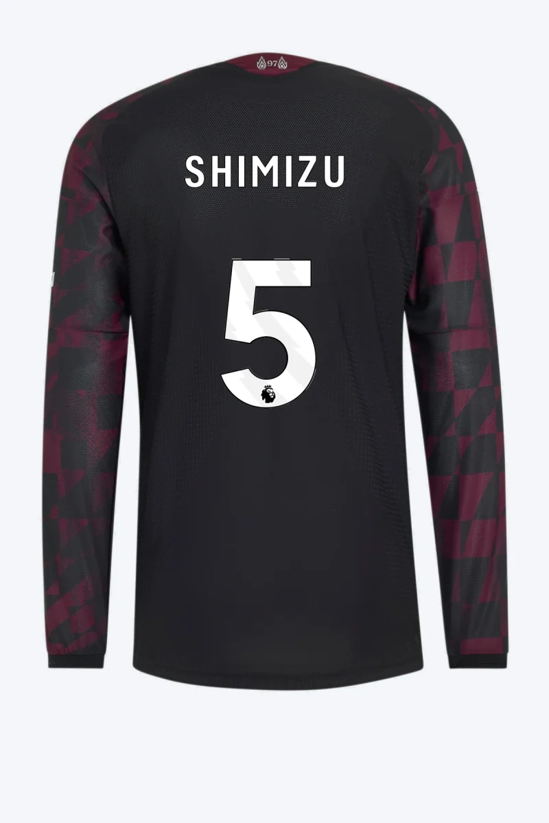 Shimizu 5 Voetbalshirt - Liverpool FC 26/27 Derde Authentic Longsleeve