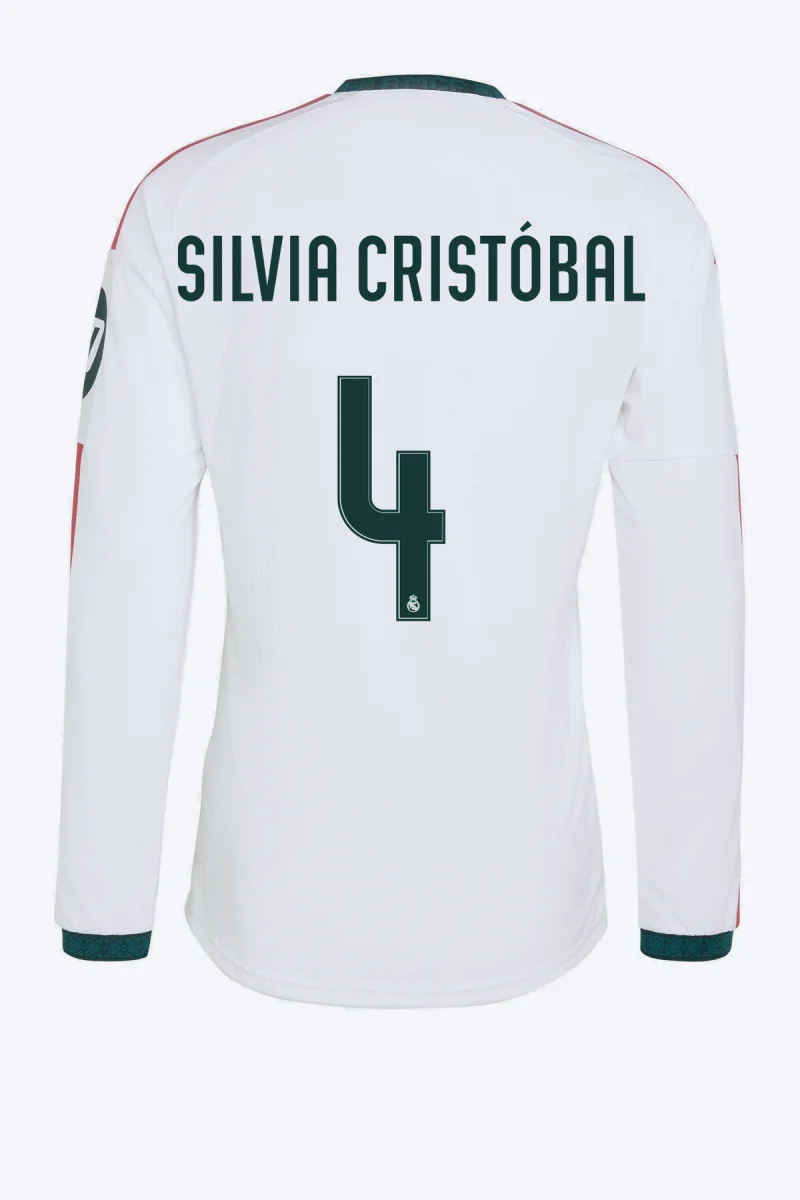 Silvia Cristóbal 4 Voetbalshirt - Real Madrid 26/27 Thuis Authentic Lange Mouw