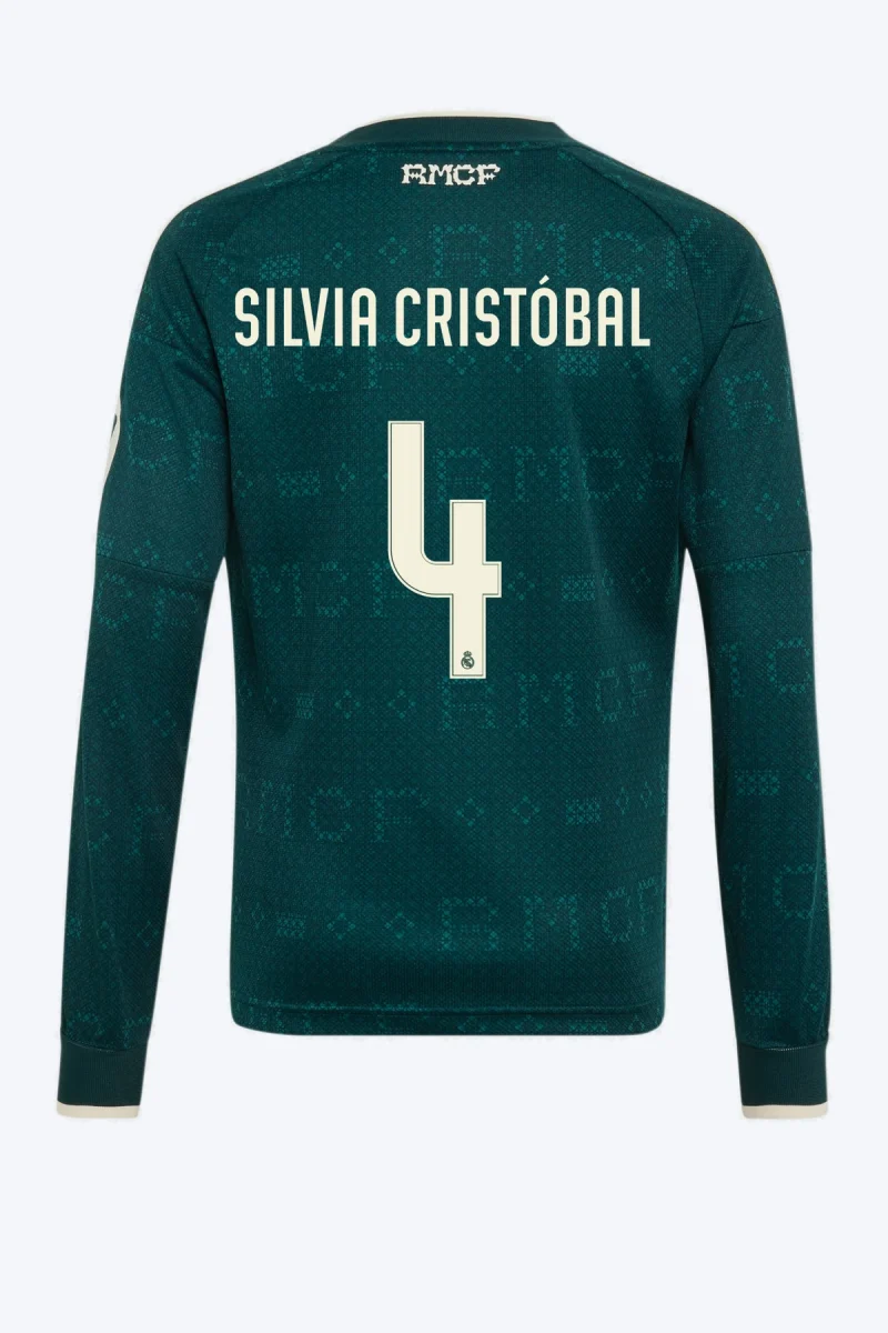 Silvia Cristóbal 4 Voetbalshirt - Real Madrid 26/27 Uit Lange Mouw Kids