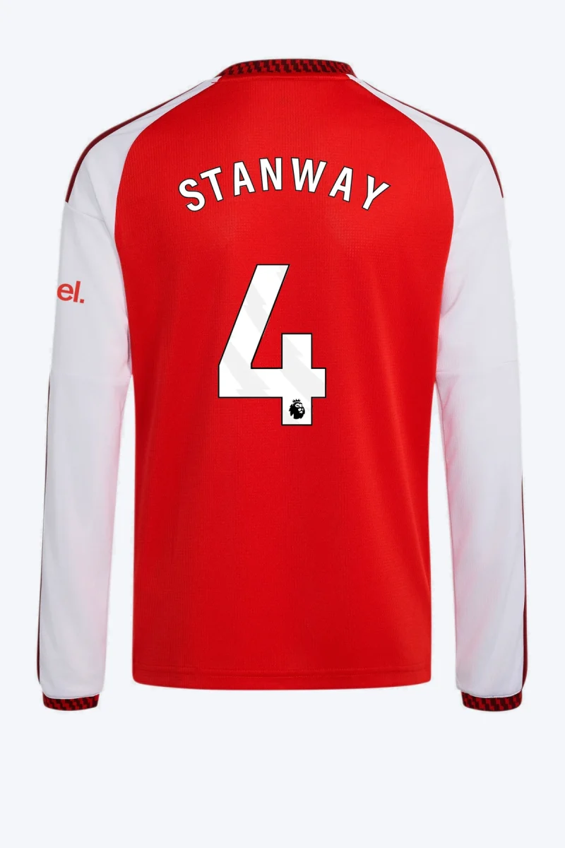Stanway 4 Voetbalshirt - Arsenal FC 26/27 Thuis Kids Longsleeve