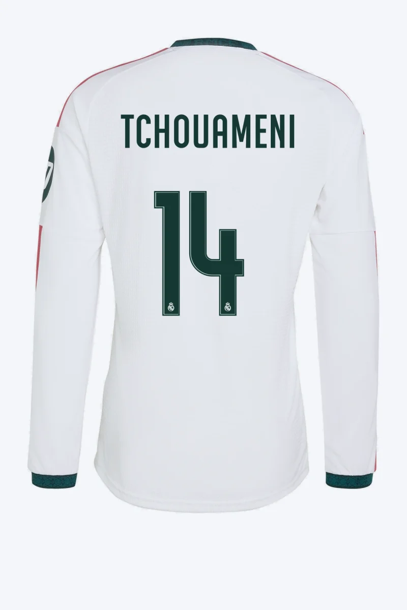 Tchouameni 14 Voetbalshirt - Real Madrid 26/27 Thuis Authentic Lange Mouw