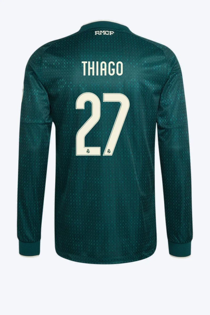 Thiago 27 Voetbalshirt - Real Madrid 26/27 Uit Authentic Lange Mouw
